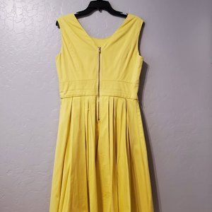 Calvin Klein Yellow A Line Dress Size 8